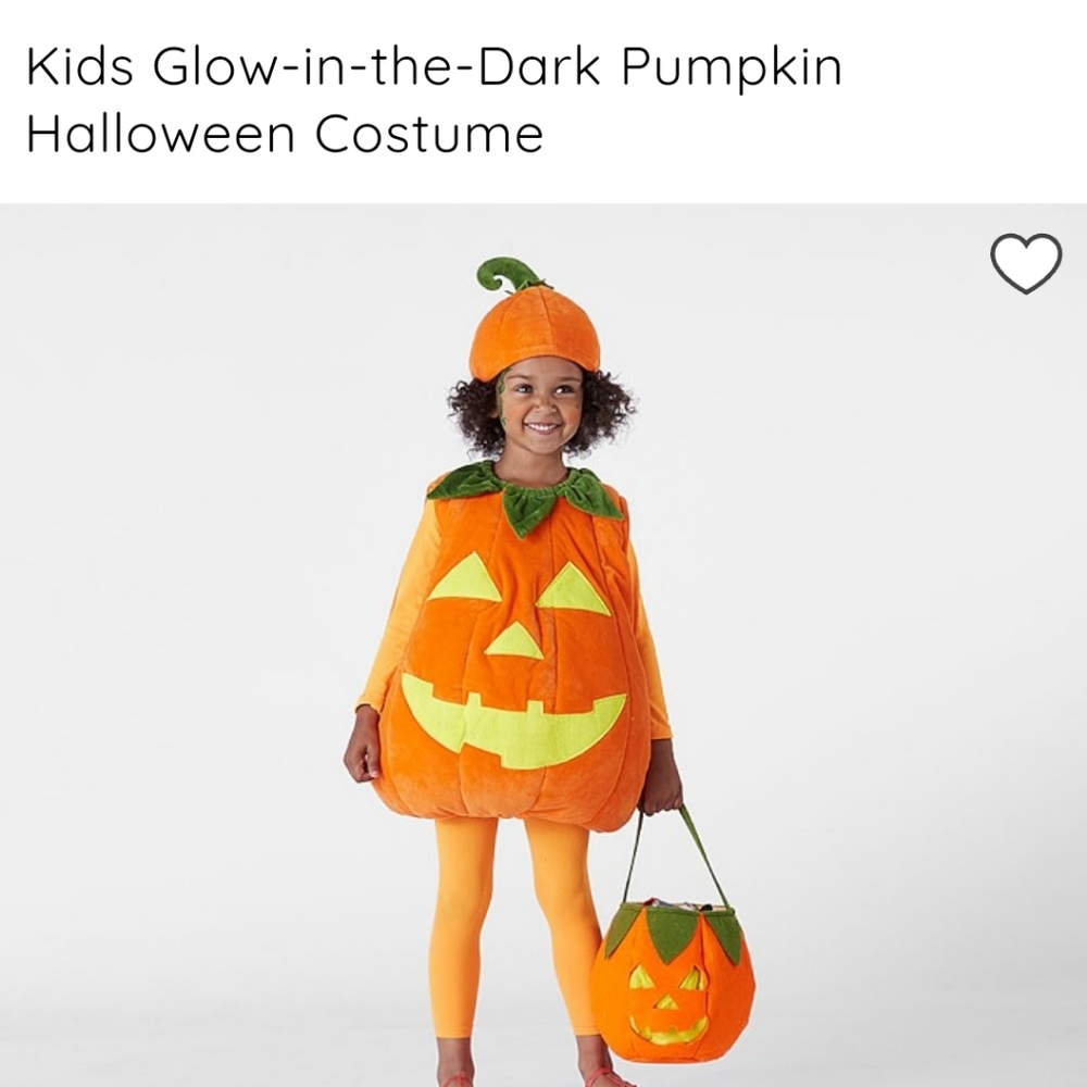 Pottery Barn Kids Pumpkin Halloween Costume
